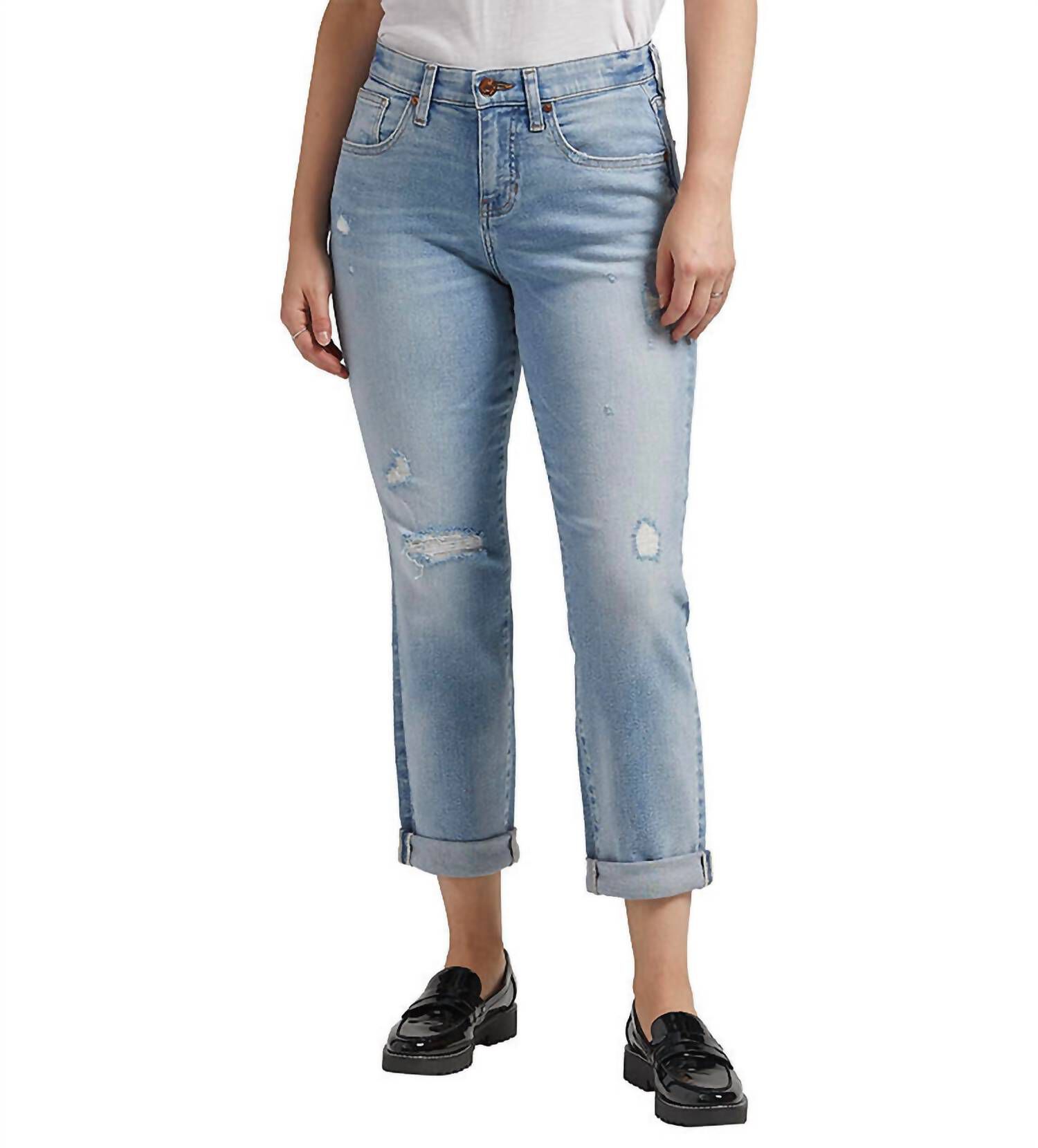 CARTER MID RISE GIRLFRIEND JEAN IN CALM BLUE, Calm Blue / Medium Wash, hi-res image number 0