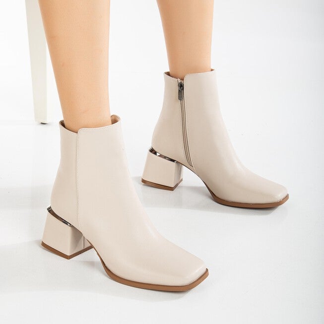 ODETTE - BEIGE ANKLE BOOTS, BEIGE / Beige, alternate image number 2