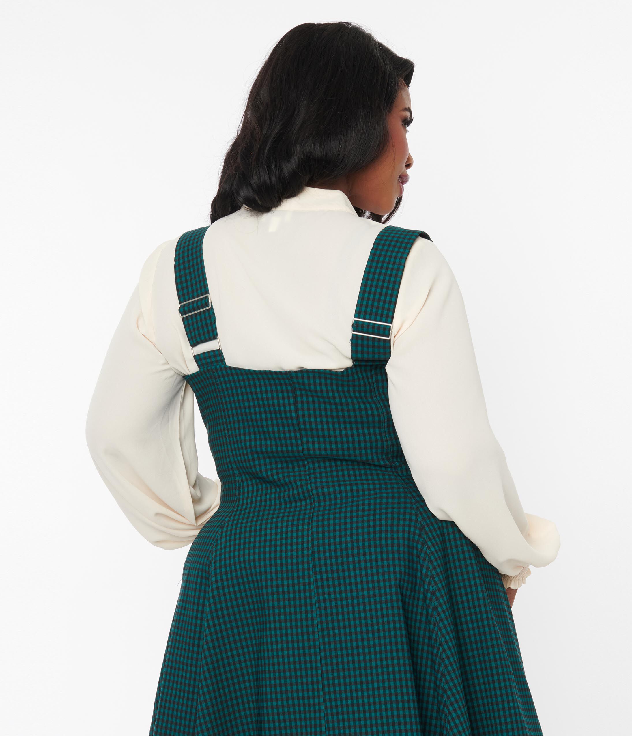 Unique Vintage Ivory Neck Tie Blouse, Ivory / Ivory, alternate image number 1