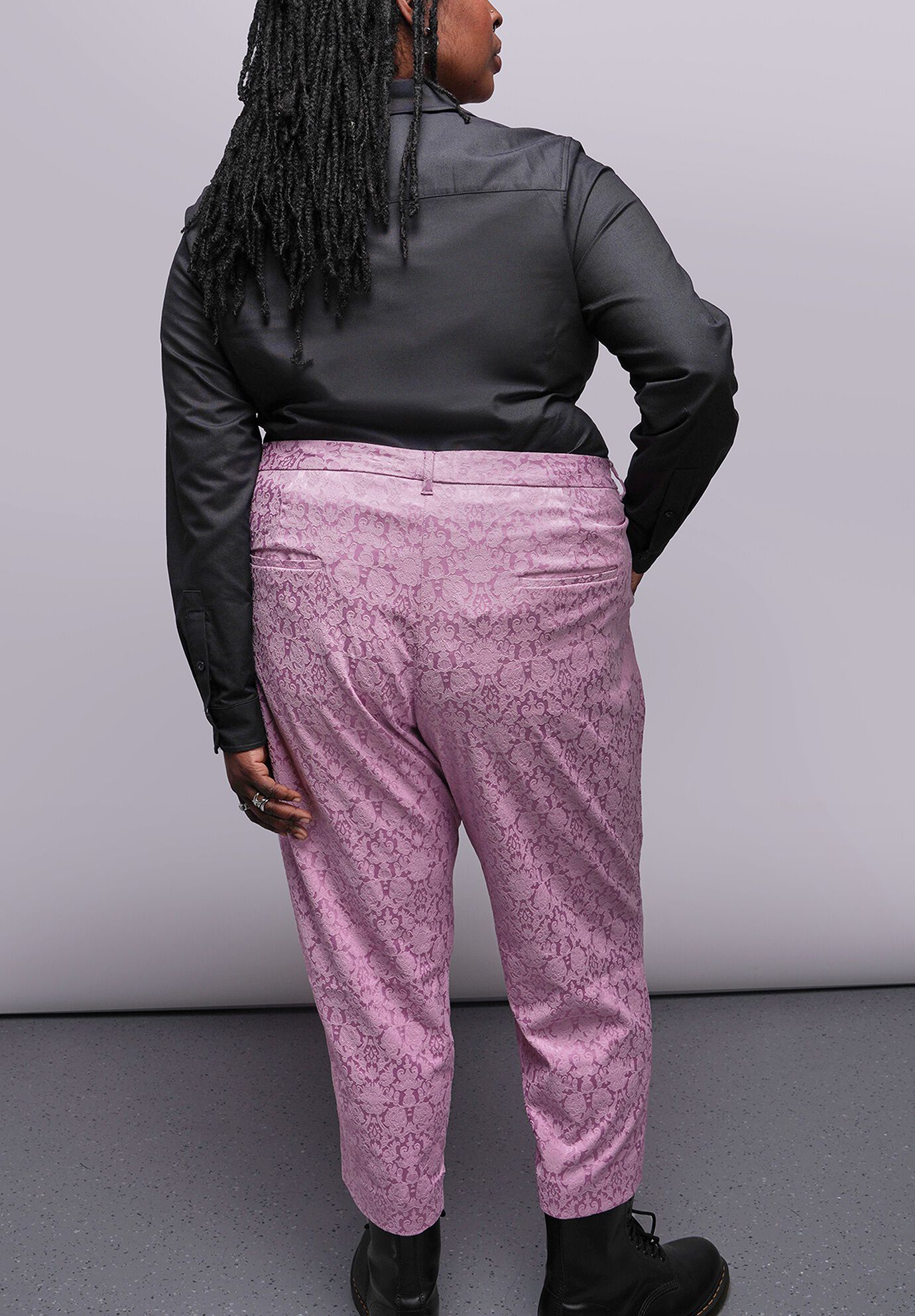 The Empower Jacquard Slim Crop Pant, MAUVE / Mauve, alternate image number 2