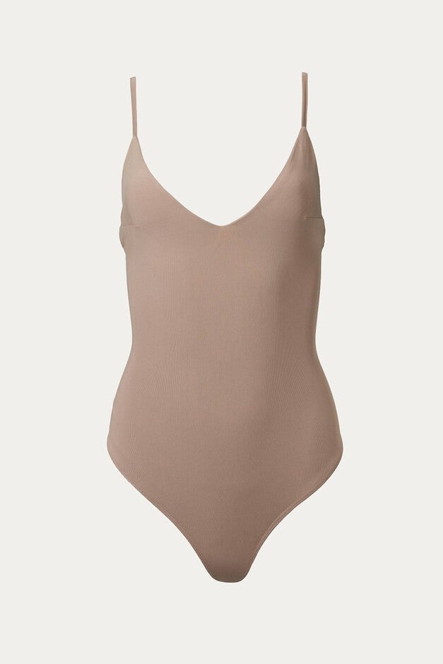 ESSENTIAL STRETCH-JERSEY BODYSUIT IN MAUVE, Mauve / Brown, hi-res image number null