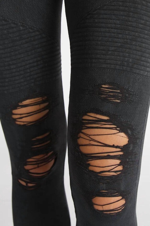 VINTAGE RIPPED JEGGINGS IN BLACK, Black / Black, alternate image number null