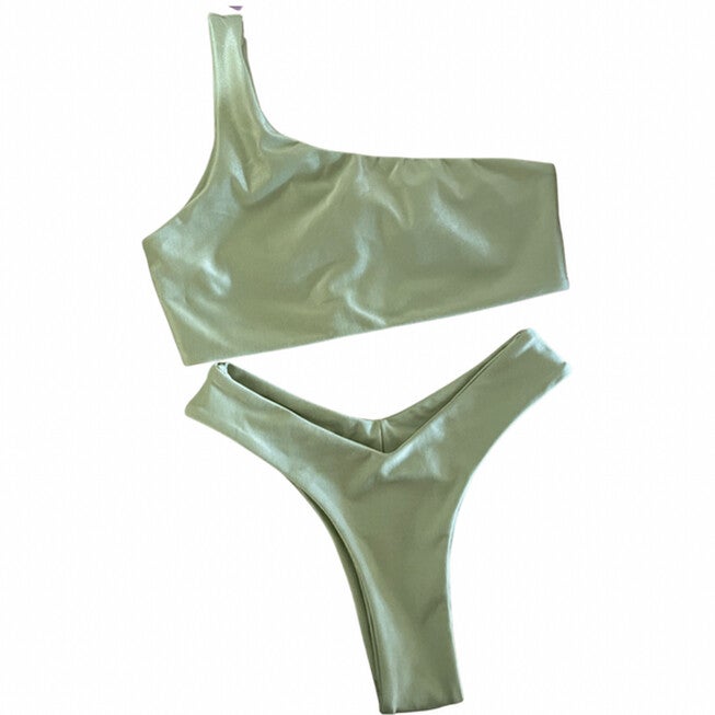 Midnight Soiree Sage Green One Shoulder Top, Sage Green / Sage Green, alternate image number null