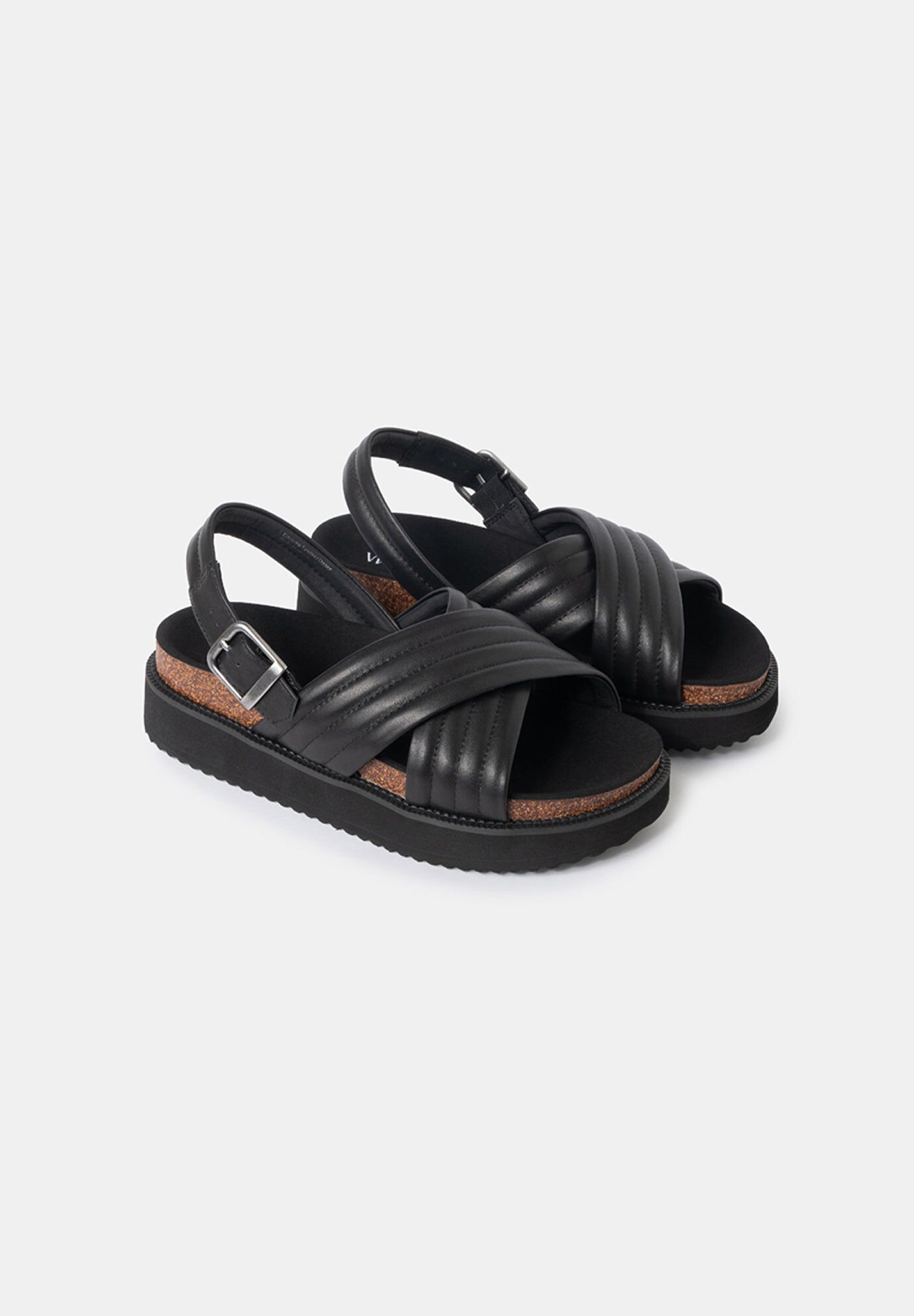 Sutton Footbed Sandals, Black / Black, alternate image number 1