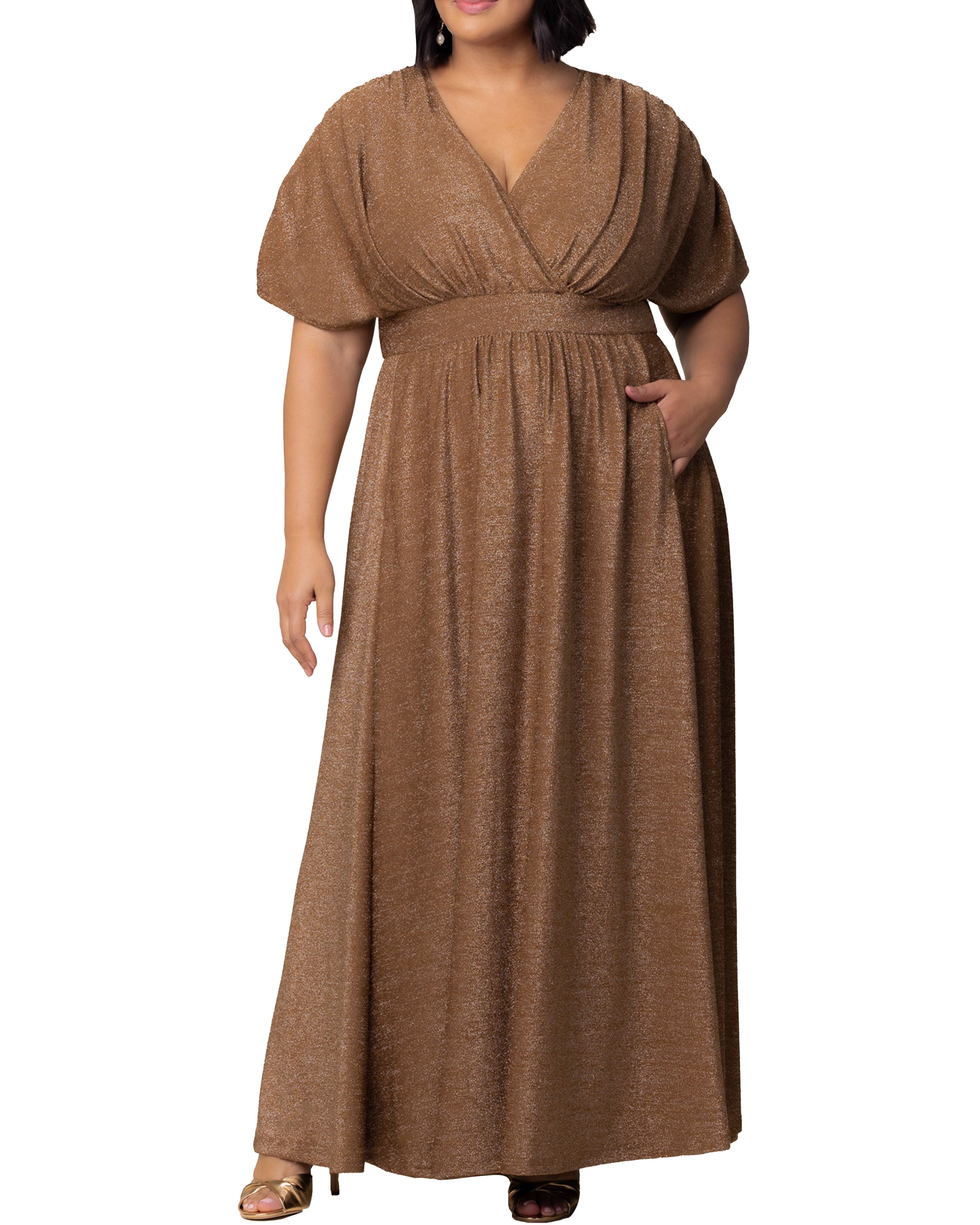 Geneva Evening Gown, MOCHA SPARKLE / Bronze, hi-res image number 0