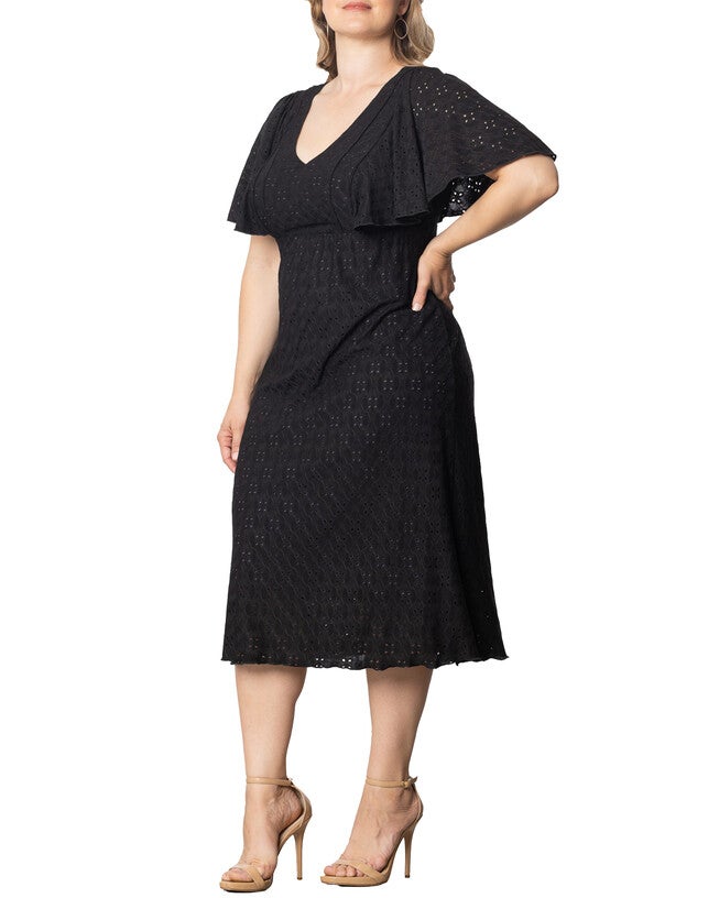 Lucy Eyelet Maxi Dress, BLACK NOIR / Black, alternate image number null