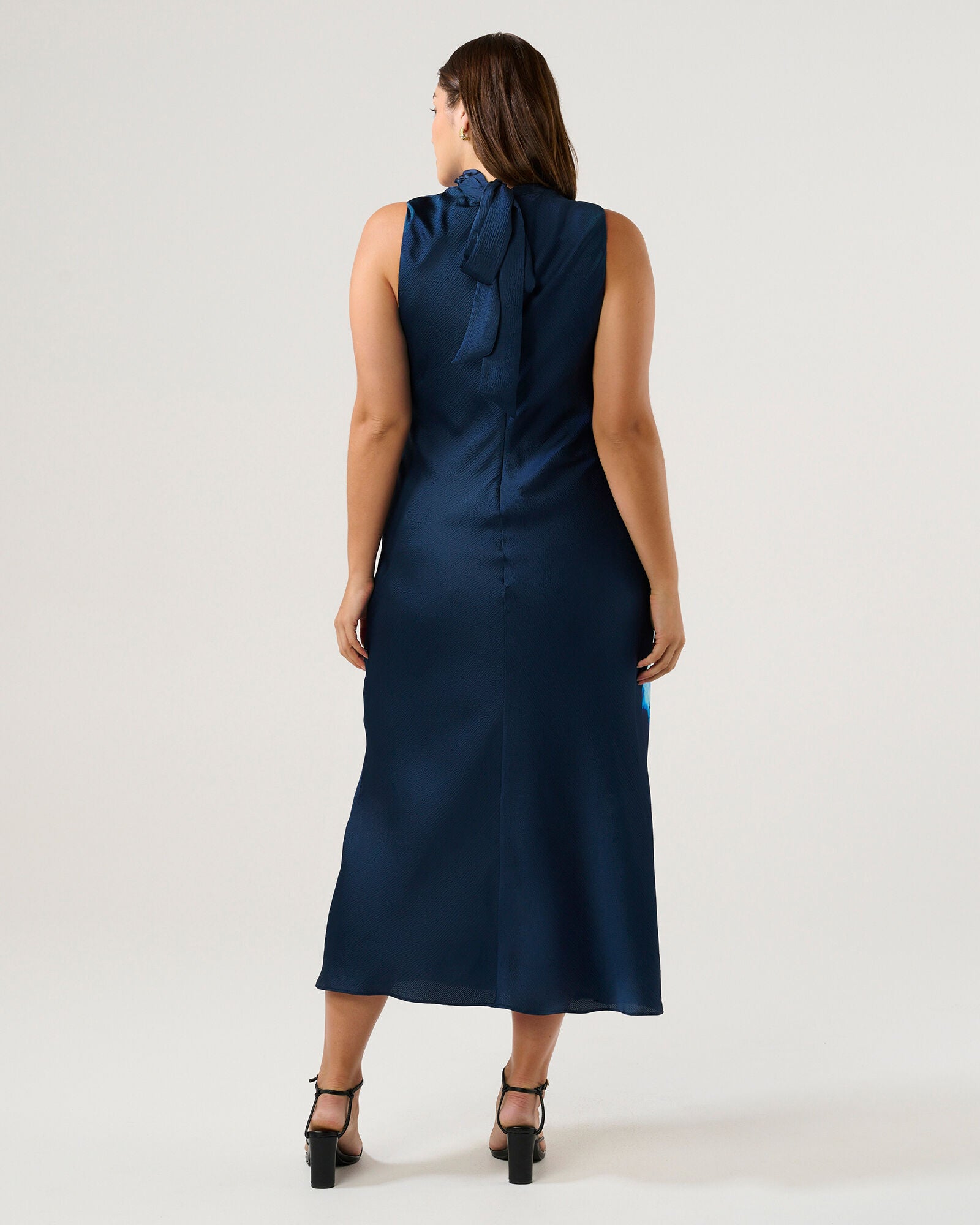 Mayla High Neck Dress, Midnight BlueAzure / Navy, alternate image number 4