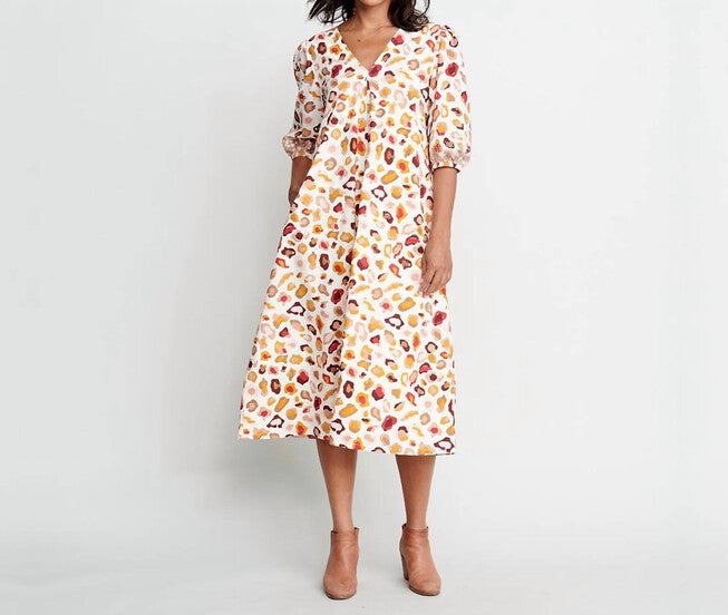 EMMERSON DRESS IN MULTI LEOPARD, Multi Leopard / Pink, hi-res image number null