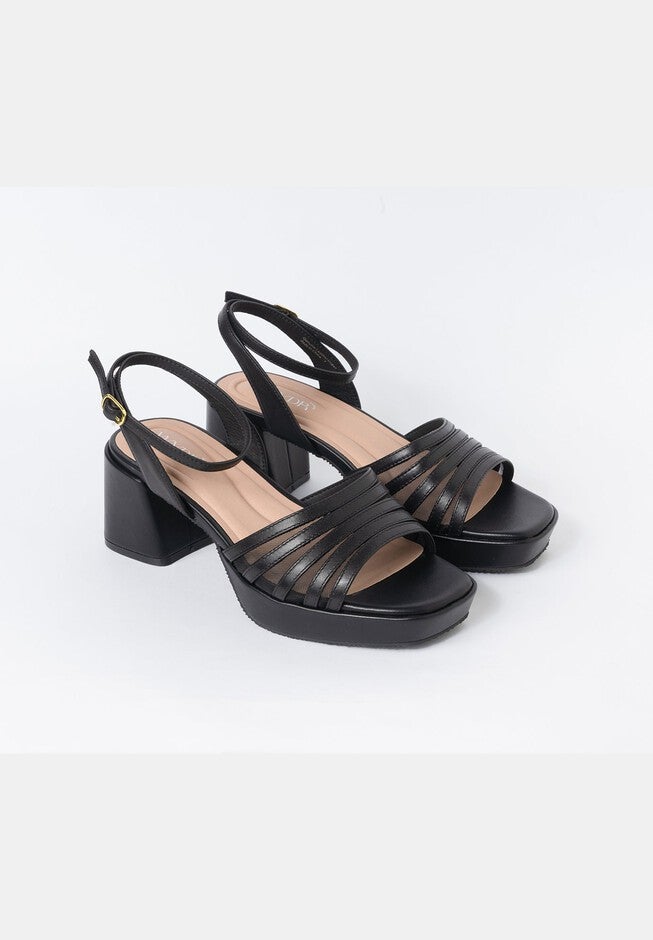 Stella Platform Sandals, Black / Black, alternate image number 1
