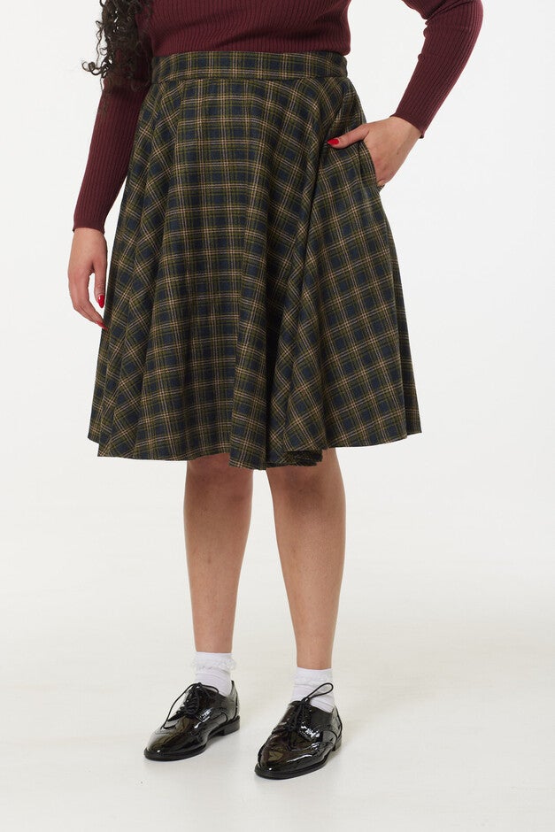 Sophie Blue and Green Check, Navy / Navy, alternate image number 3