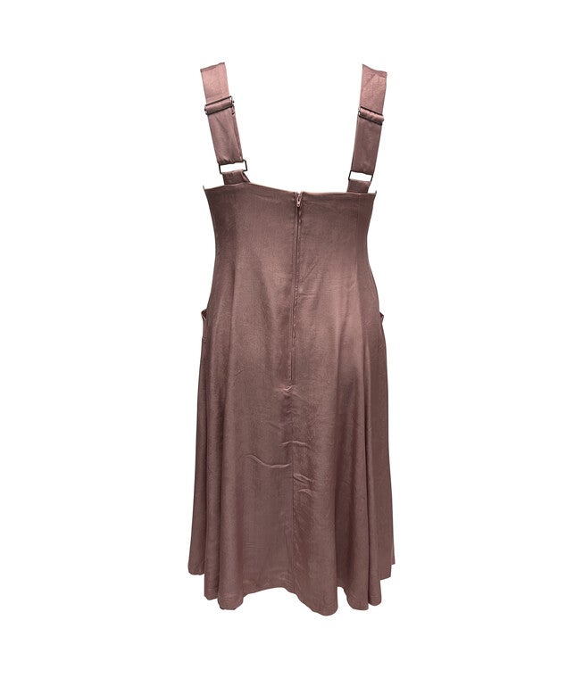 Unique Vintage Rose Amma Suspender Swing Skirt, Pink / Pink, alternate image number null