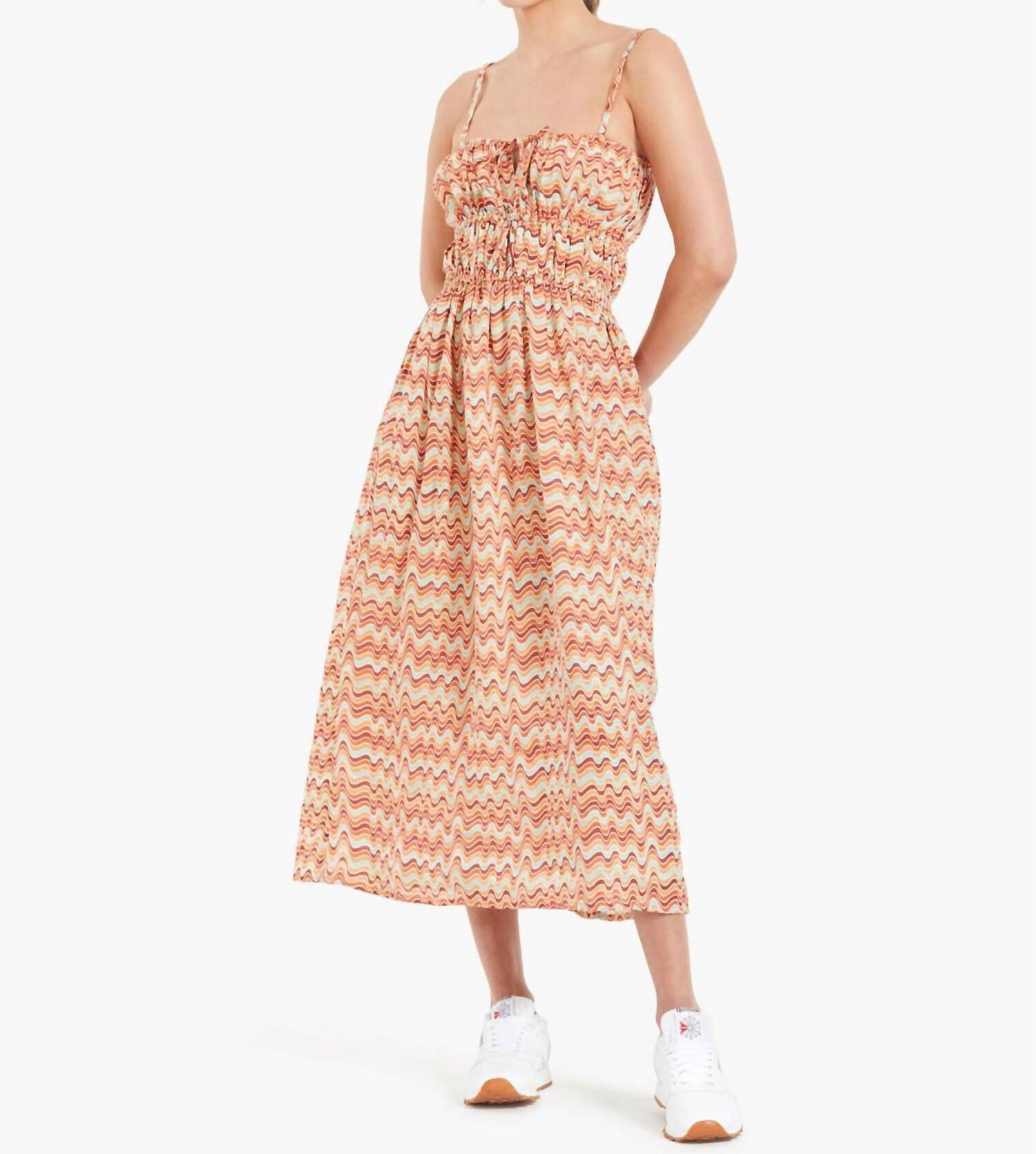 FRANCESCA MIDI DRESS IN VADELLA PRINT DUSK | Dia & Co