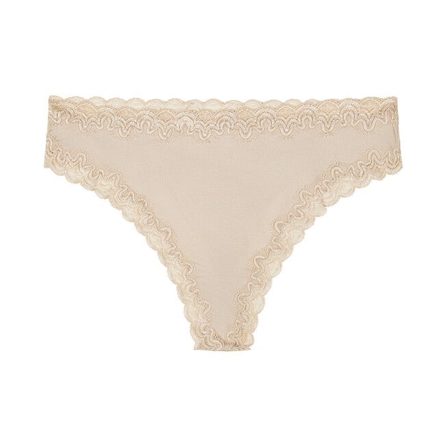 Soft Silk Lace Thong, Smoke Grey / Light Grey, hi-res image number 0