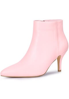 POINTED TOE STILETTO HEEL SOLID BOOTIES