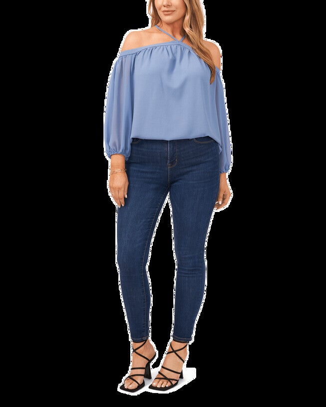 Claire High Neck Blouse, , alternate image number null