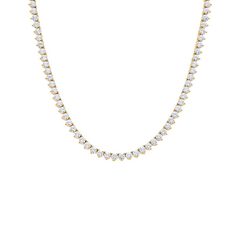 Three Prong Tennis Necklace