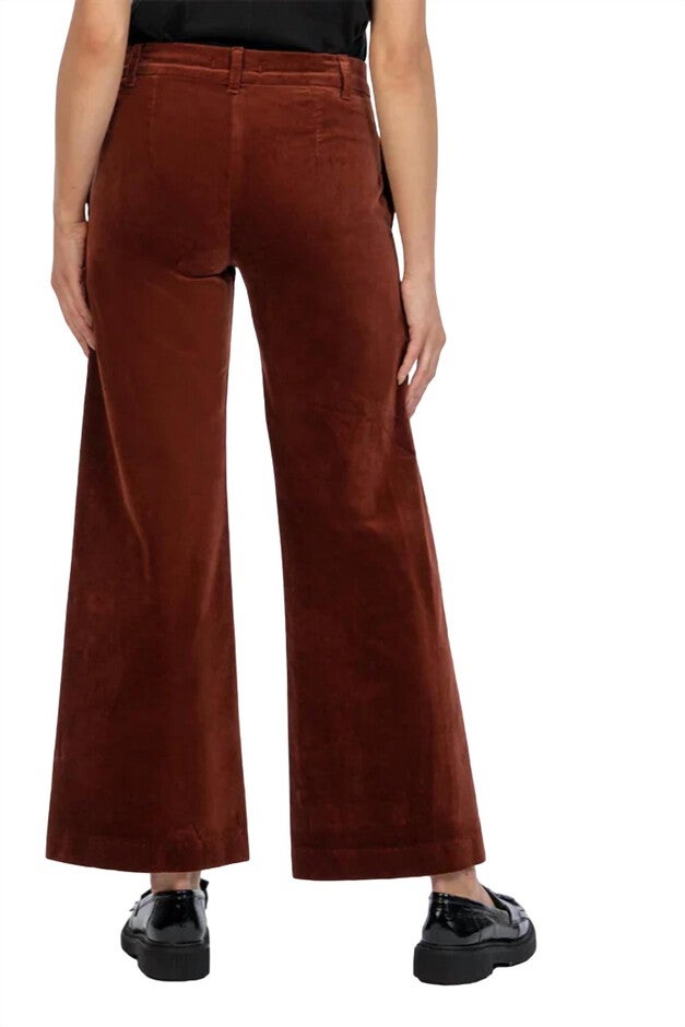 Meg High Rise Velveteen Trouser, Brick / Brown, alternate image number 2