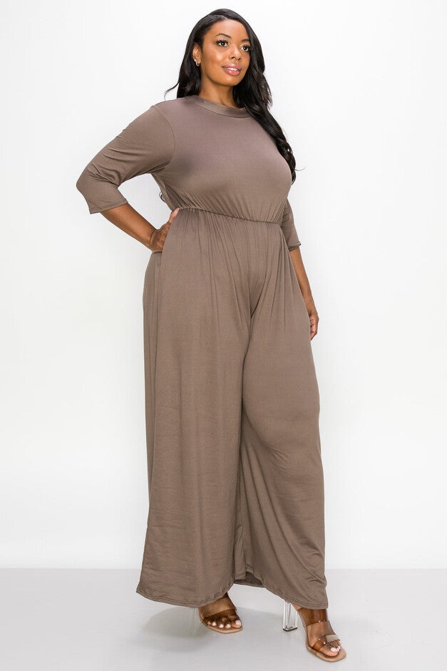 SIENNA JUMPSUIT, Mocha / Mocha, alternate image number 1