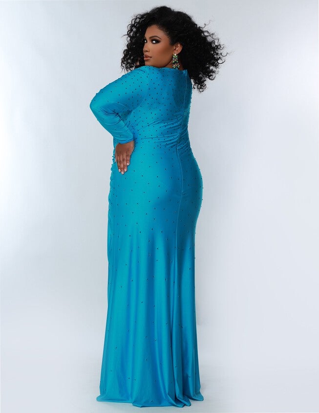 Power of Hue Formal Gown, Blue Attitude / Azure Blue, alternate image number null