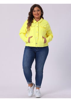 WASHED FRONT FRAYED DENIM JACKET