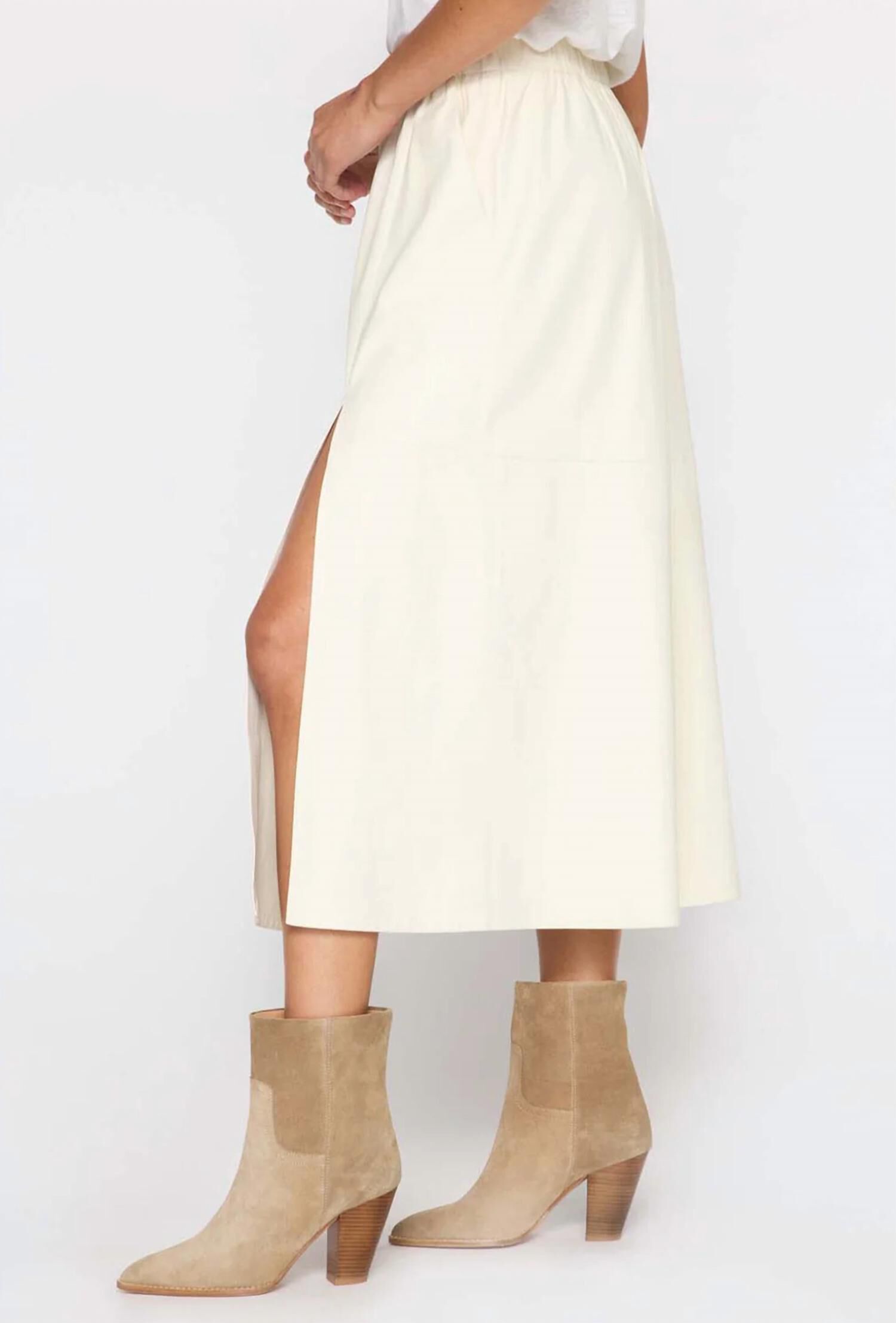 DANNI SKIRT IN CALLA WHITE, Calla White / White, alternate image number 1
