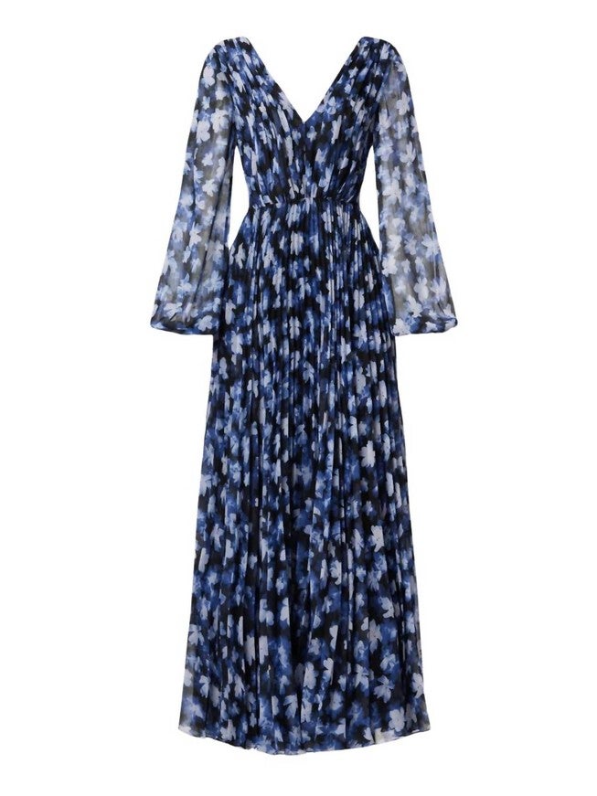 MELANIE MAXI DRESS, Blue / Azure Blue, alternate image number null