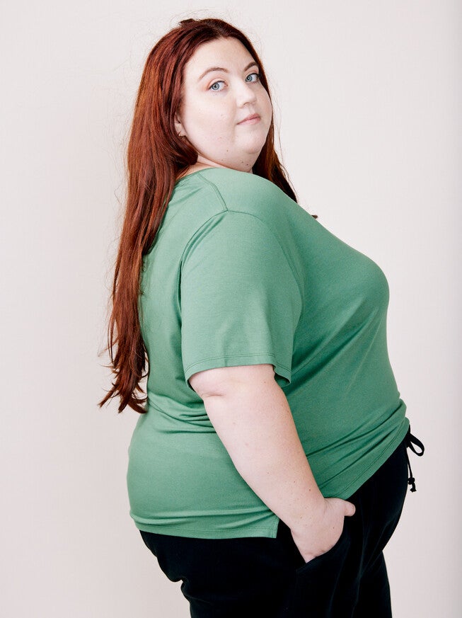 Meghan Drapey V-Neck Tee, , alternate image number 5