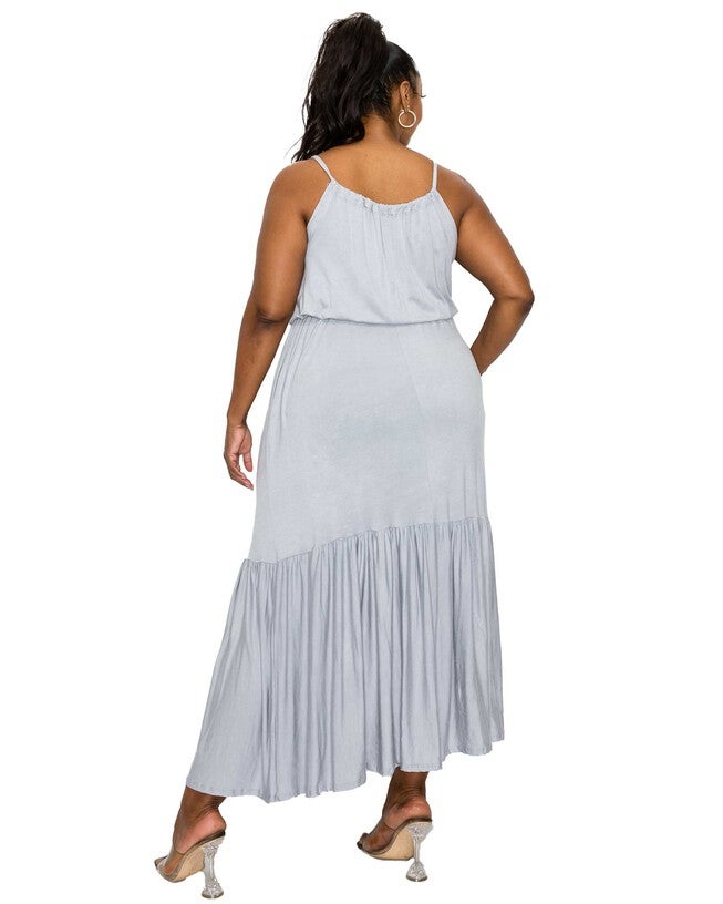 ARIANA MAXI DRESS, Silver / Silver, alternate image number 2