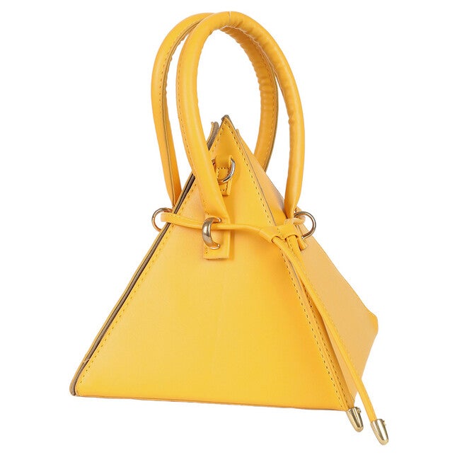 Haute Sauce Women's Pyramid Handbag, Yellow / Yellow, hi-res image number null