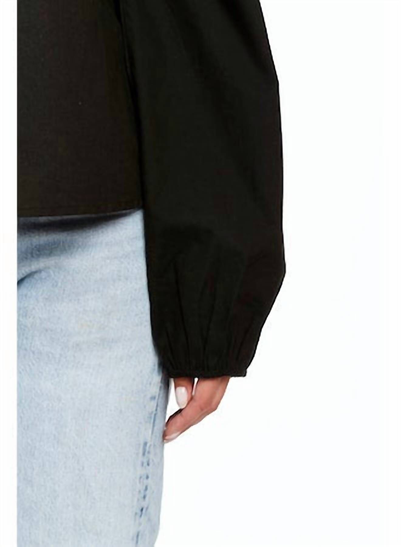 NICOLA TOP IN BLACK, Black / Black, alternate image number 2