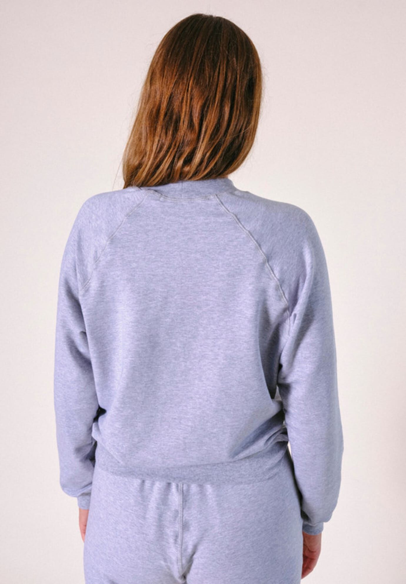 Plus Agnes Raglan Organic Cotton + Tencel Sweatshirt, Heather Gray / Light Grey, alternate image number 2