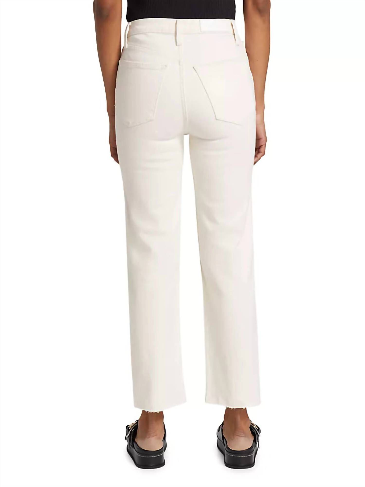 70S HIGH RISE STOVE PIPE JEANS, Vintage White / White, alternate image number 2