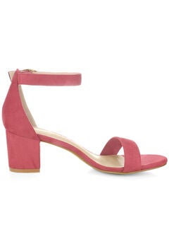 Mid Block Heel Ankle Strap Sandals