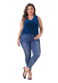 SEQUIN TOP SLEEVELESS GLITTER GRADIENT TANK VEST