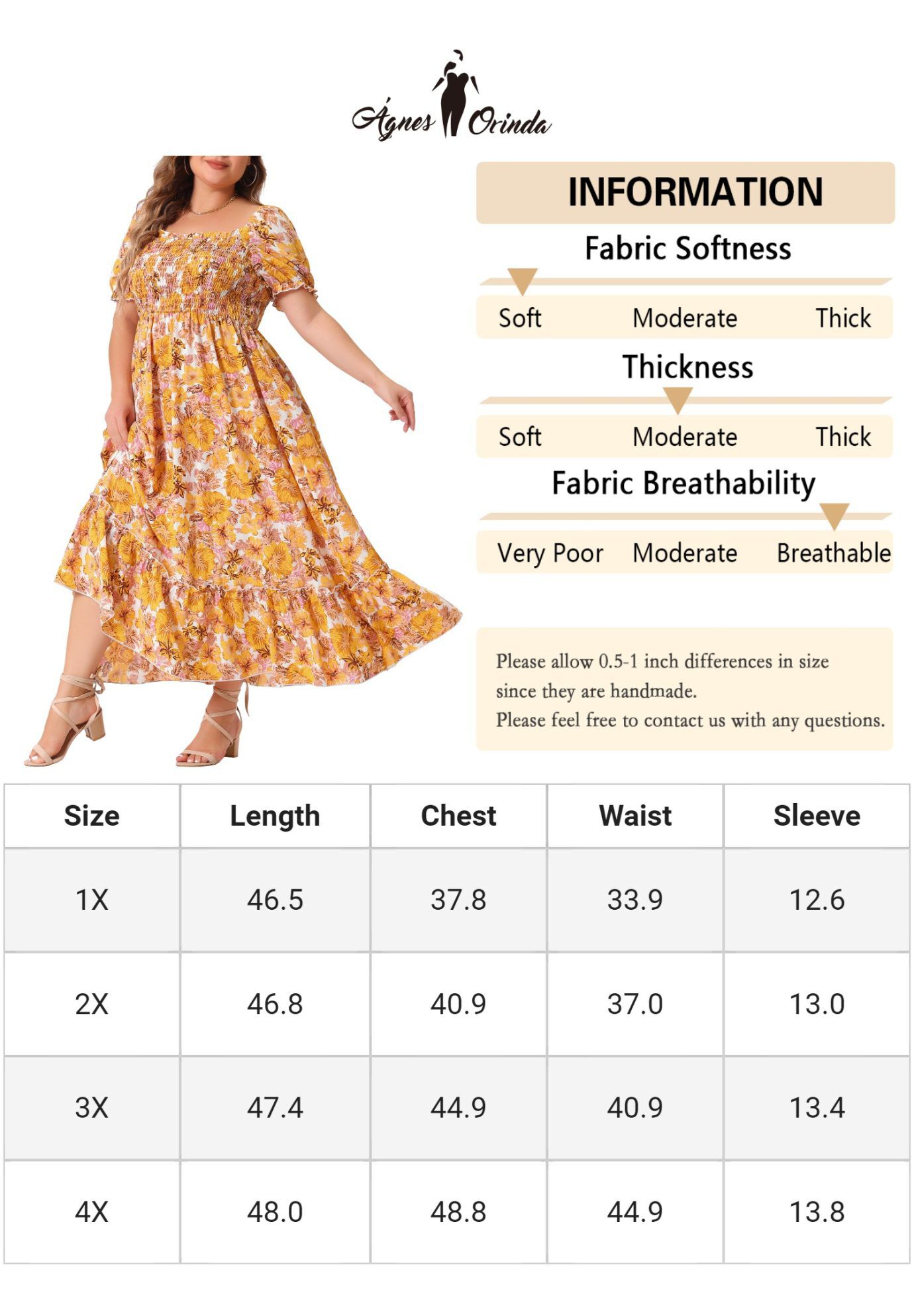 Short Sleeve Shirred Square Neck Floral Maxi Dress, Dark Yellow / Yellow, alternate image number 4