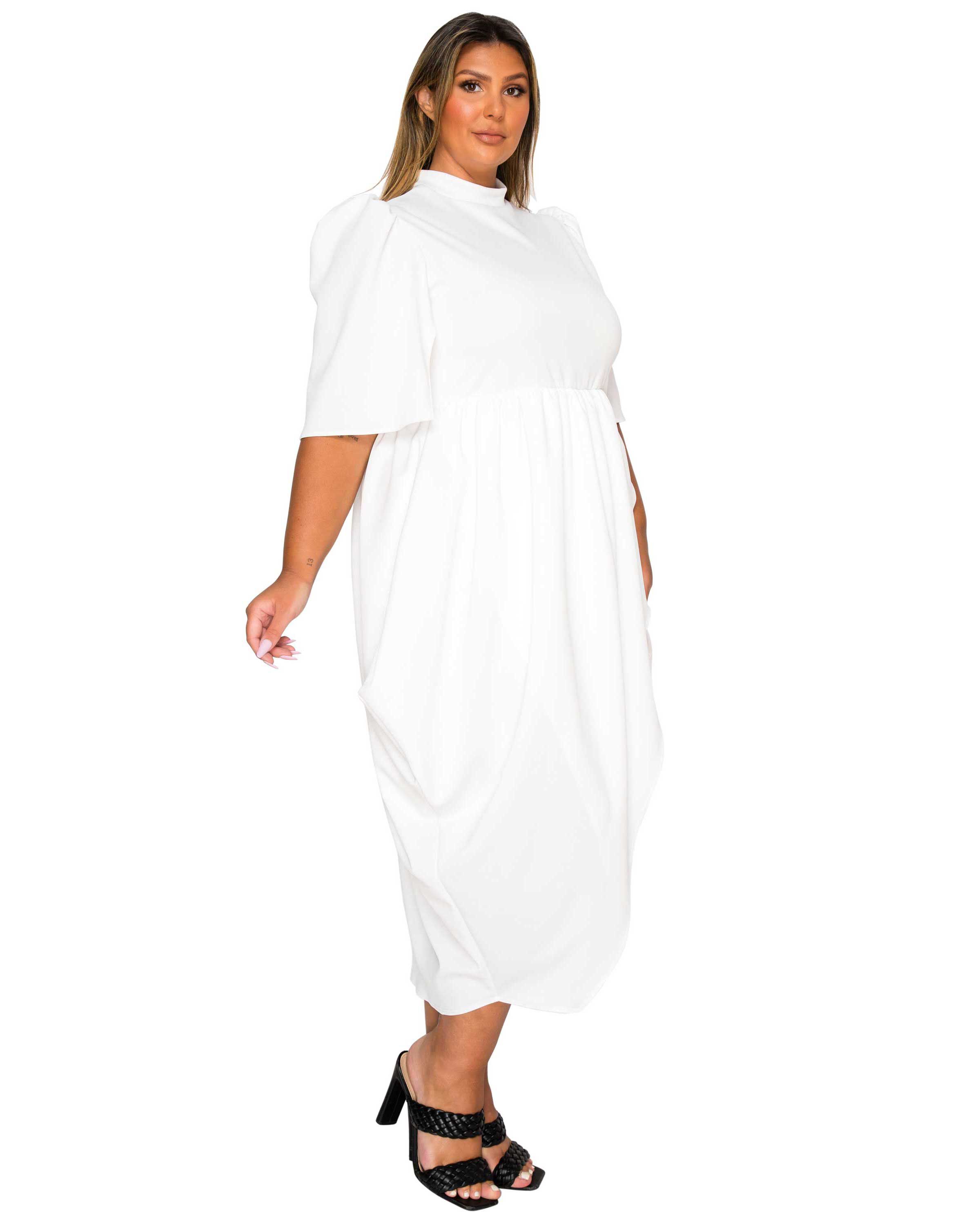 Aesira Tulip Hem Pocket Dress, Ivory / Ivory, alternate image number 1