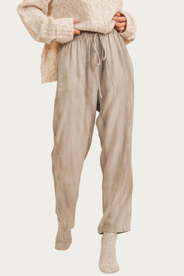 MYSTIC HAZE DRAWSTRING PANT IN GREY, Grey / Charcoal Grey, alternate image number null