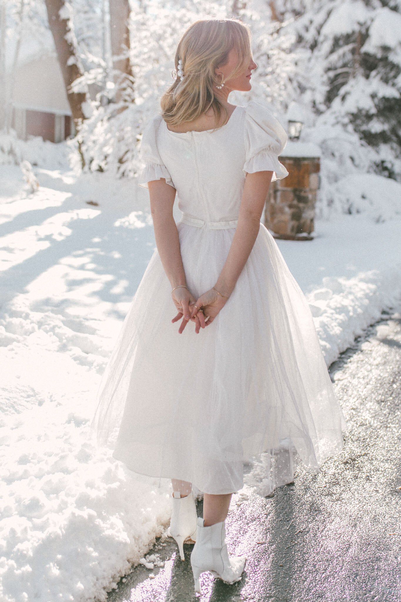 Ballerina Dress, White / White, alternate image number 1