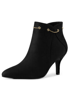 POINTED TOE ZIP STILETTO HEEL BOOTIES