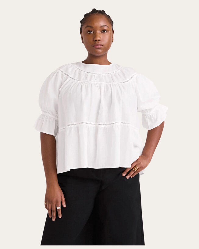 Sol Eyelet Top, White / White, alternate image number 1