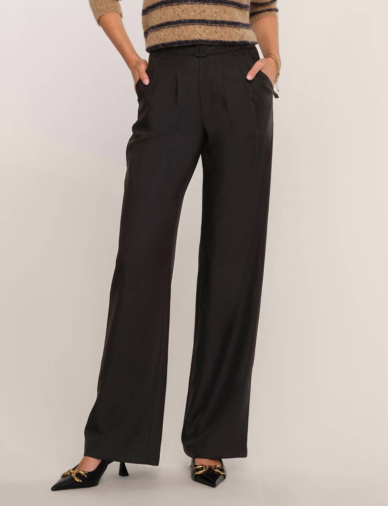 ANJELIKA PANT IN BLACK, Black / Black, hi-res image number 0