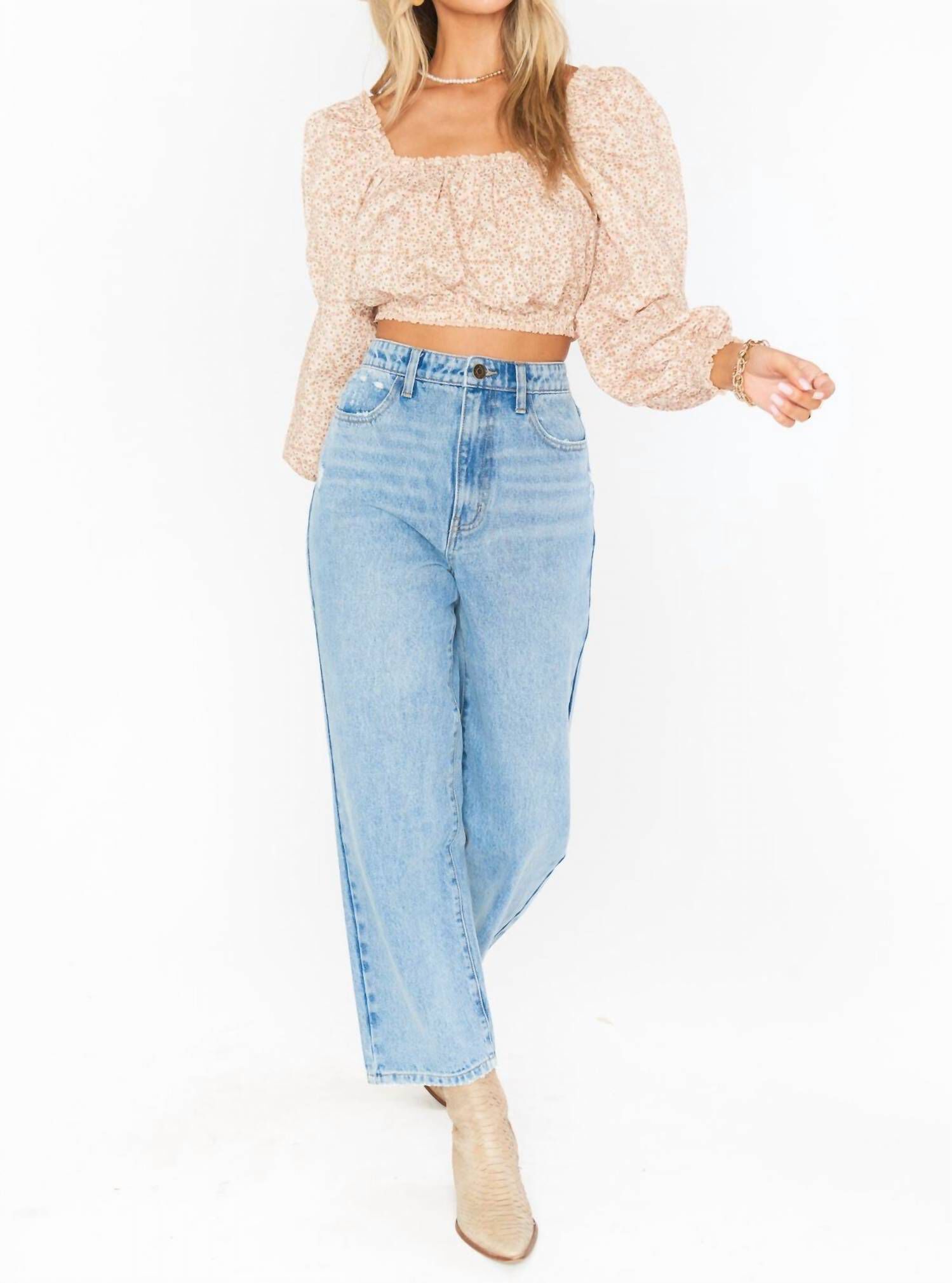 SUZANNA CROP TOP IN DITSY DAISY, , alternate image number 5