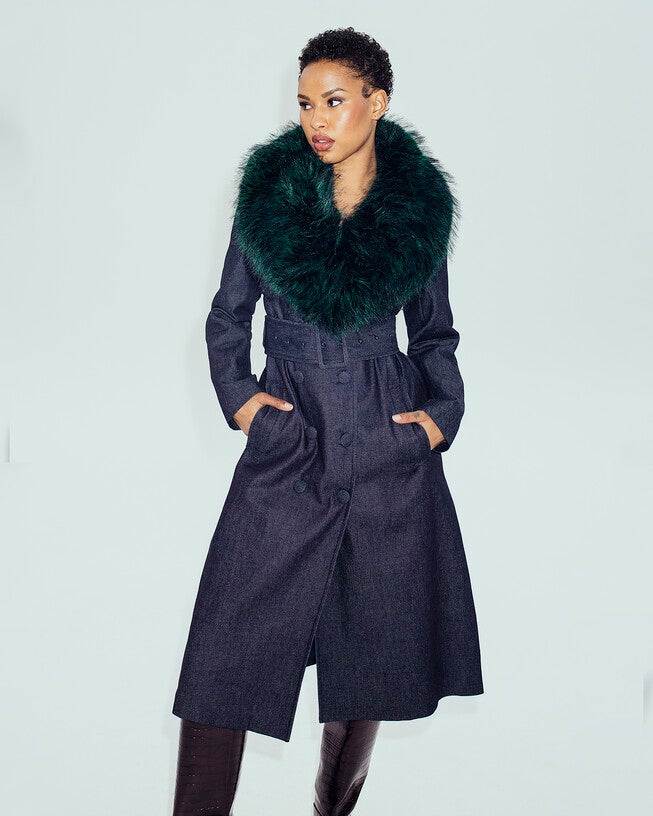 The Rylan Denim Trench Coat, , alternate image number 7