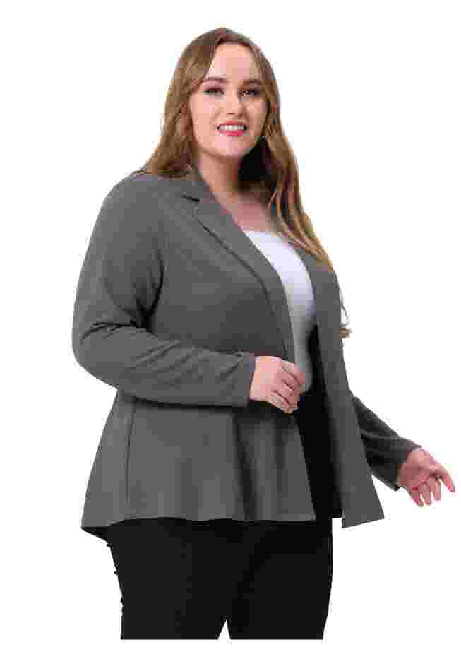 RUFFLE V NECK BUTTON NOTCH PANEL PEPLUM BLAZER