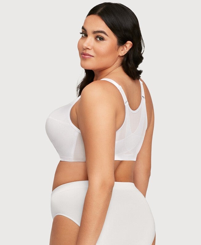 MagicLift Front-Closure Posture Back Bra Band | 38, White / White, alternate image number 2