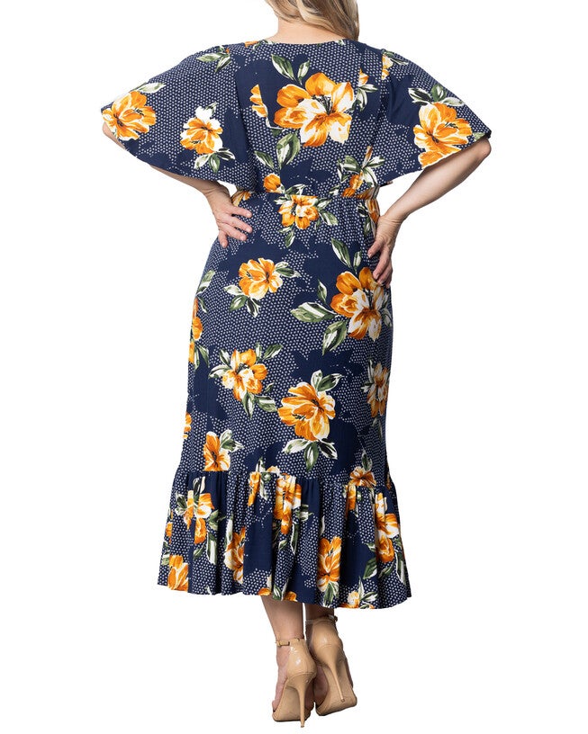 Madrid Maxi Dress, AMBER BLOSSOMS / Navy, alternate image number 3