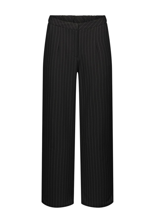 STRIPED TROUSER PANTS, Black / Black, alternate image number 1