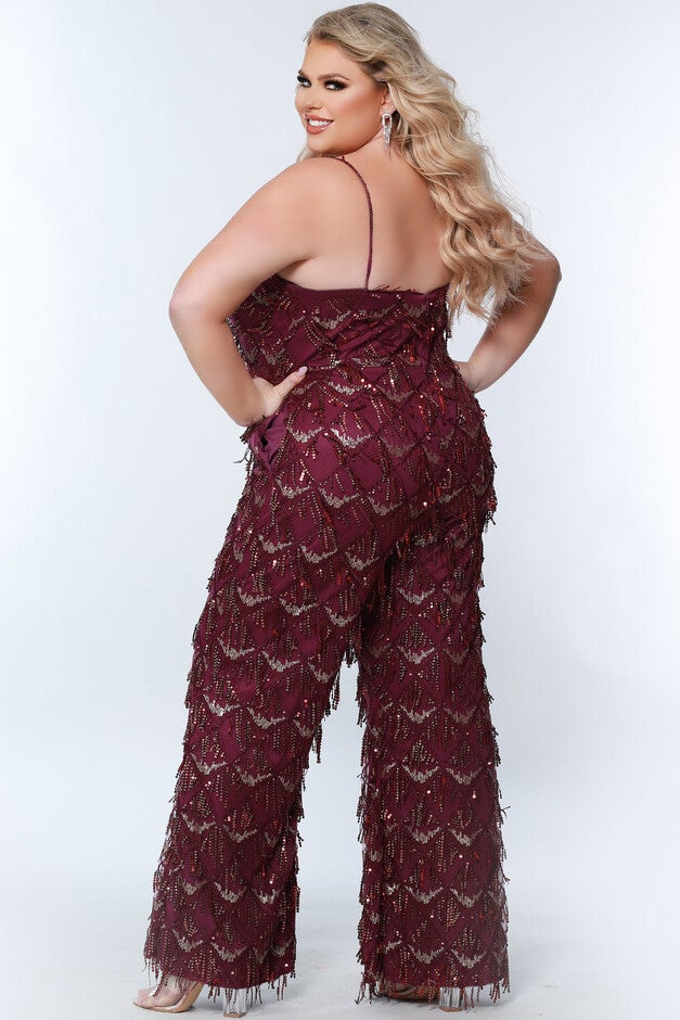 ROARING & ROWDY JUMPSUIT, Sangria / Red, alternate image number 1