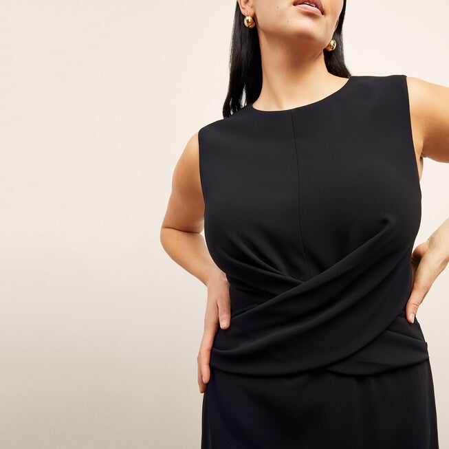 Luz Dress - Everyday Crepe, Black / Black, alternate image number 2