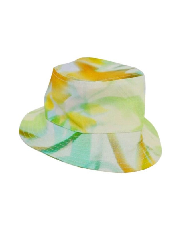 ORGANIC SCRIPT HAT IN GRAFFITI FLORAL, Graffiti Floral / Light Green, hi-res image number null